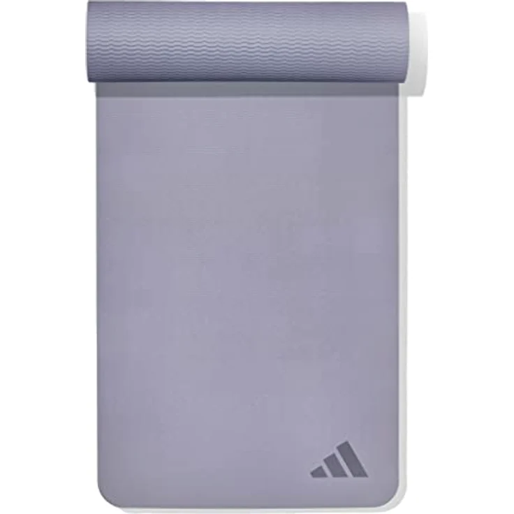 Adidas PUCHAN-LM Premium Yogamatte, 5mm dick, TPE/EVA, Silber Violett, anti-rutsch Oberfläche – Bild 2