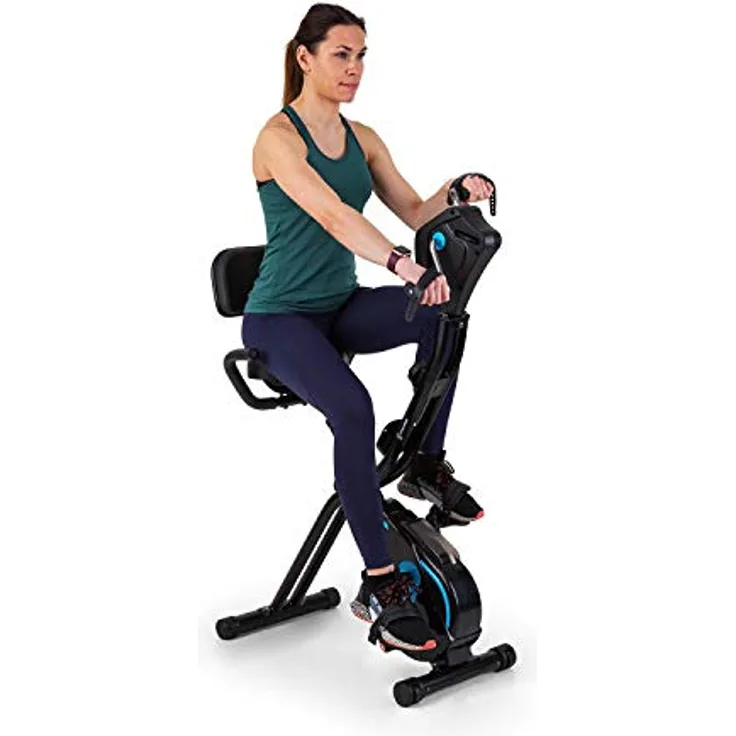 CAPITAL SPORTS Azura Heimtainer F Bike, klappbarer Heimtrainer mit Magnet-Widerstand und Tablet-Halterung für Ausdauertraining, Fitnessgeräte für Zuhause
