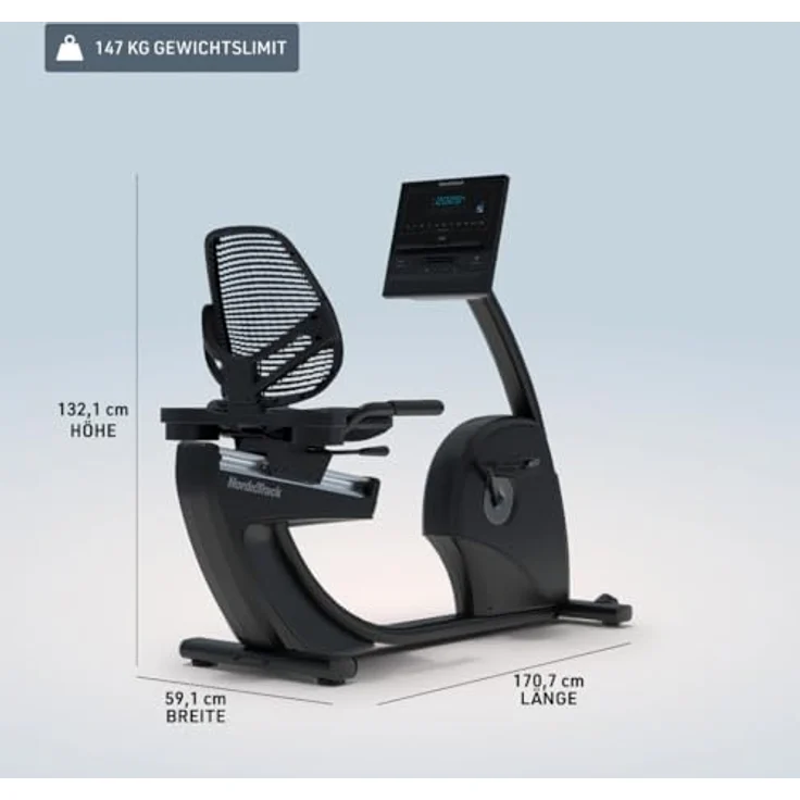 NordicTrack GX LE Liegeergometer Heimtrainer, 26 digitale Widerstandsstufen, gepolsterter verstellbarer Sitz, inkl. 30-tägiger iFIT Mitgliedschaft, kompaktes Design – Bild 3