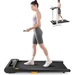 UREVO Laufband, Walking pad mit doppelter Stoßdämpfung, Fernbedienung und LED-Anzeige, Ultra Schlanker Schreibtisch Laufband, Schwarz