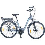 smartEC CitX-7NS E-Bike 28 Zoll Pedelec 250W Damen Elektrofahrrad 100km Reichweite 25 km/h Rücktrittbremse, schwarz