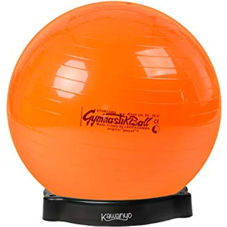 PEZZI Original Pezziball Standard 53 cm m. Ballschale Kombi Gymnastikball orange – Bild 1