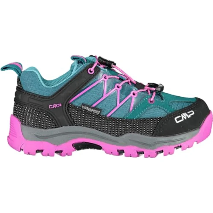 Campagnolo CMP Kids Rigel Low WP, wasserundurchlässiger Wanderschuh für Kinder, aquablau/pink, Größe 28 – Bild 3