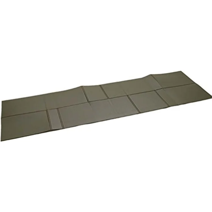 Mil-Tec BW ISO-Matte FALTBAR 190X60X0,5 cm, platzsparende Isomatte in Oliv für Angler und Biker, hohe Qualität, hält trocken und warm