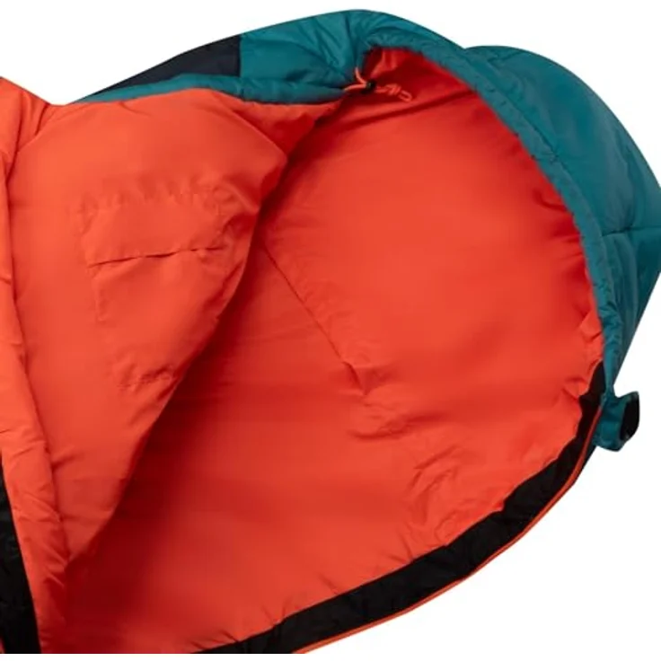 Trollkids KIDS FJELL DREAMER Schlafsack, robuster Schlafsack für Kinder mit Mitwachs-Funktion, Dunkles navy/Dunkeltürkis/Glühendes Orange – Bild 5