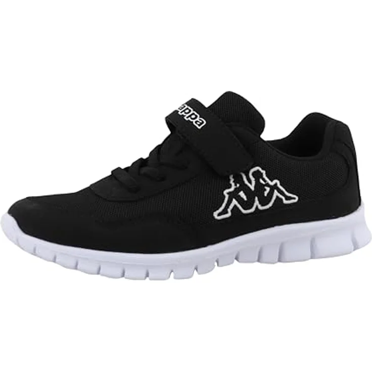 Kappa Jungen Klettschuh, Schwarz, Größe 35, Mesh-Obermaterial, Klettverschluss, Gummi-Laufsohle – Bild 2