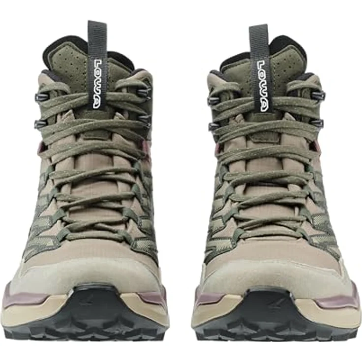 Lowa Maddox Pro GTX Mid Ws, Damen Hikingstiefel, atmungsaktiv, wasser- und winddicht, Desert/Alt Rosa – Bild 3
