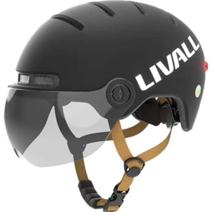 Livall L23, Fahrradhelm mit Bremswarnleuchten, automatischer Beleuchtung und langer Akkulaufzeit, IPX5 wasserfest – Bild 1