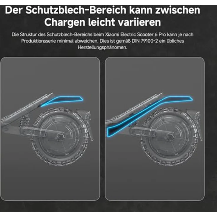 XIAOMI Electric Scooter 6 Pro E-Scooter, 12 Zoll Offroad-Reifen, 70 km Reichweite, 1000W, Vollfederung, App, Schwarz – Bild 17