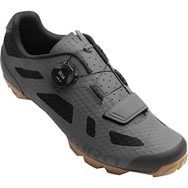 Giro Rincon MTB-Schuhe, atmungsaktive Synchwire™-Obermaterial, BOA® L6-Verschluss, aggressive Gummi-Außensohle, Grau, EU 41 – Bild 3