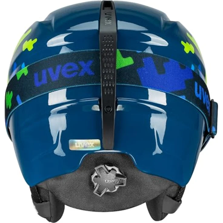 uvex viti Set, leichte Kombination aus Skihelm und Speedy Pro Skibrille für Kinder, blue puzzle, 46-50 cm, 100% UV-Schutz, beschlagfreie Sicht – Bild 2