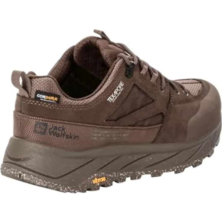 Jack Wolfskin Terraquest Texapore Low M, Herren Wanderschuhe mit Wetterschutz und VIBRAM-Sohle, Braun – Bild 5