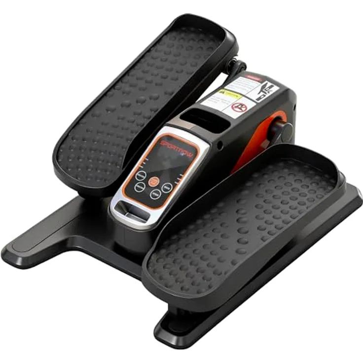 SPORTNOW Mini Ellipsentrainer, elektrischer Crosstrainer für Zuhause mit Fernbedienung, LED-Display, 12 Geschwindigkeiten, leise und tragbar für Senioren und Büro
