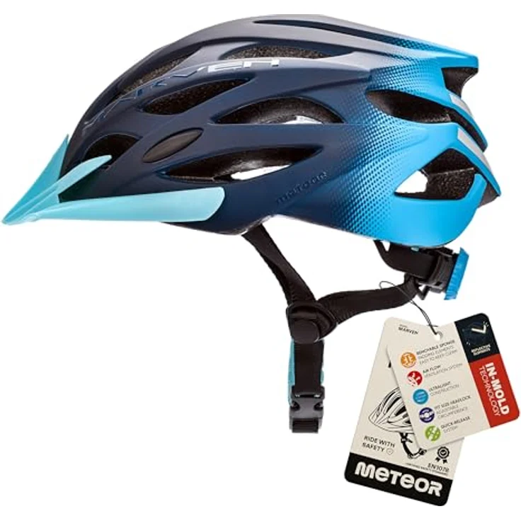 meteor® Marven Fahrradhelm, Kinder-Helm mit LUFTDURCHLASS-System, Fliegennetz und hygienischem Innenleben, für Jungen und Mädchen, ideal für MTB, Downhill, BMX und Skaten – Bild 1