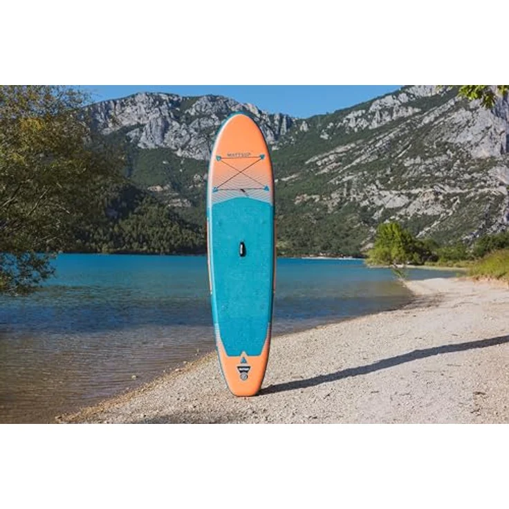 WattSUP F11 SUP Board Stand Up Paddle Surf-Board Paddel ISUP 335x81cm, Kunststoff, Blau / Orange – Bild 20