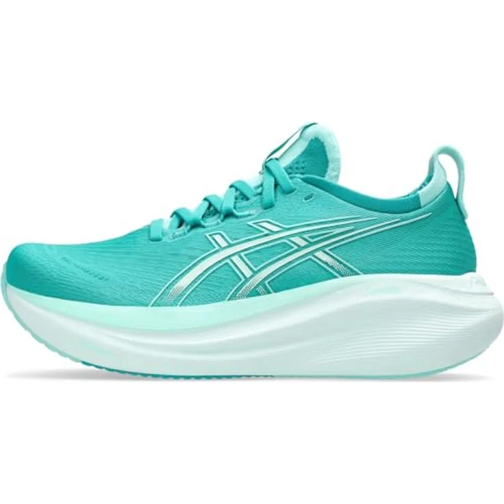 ASICS GEL-NIMBUS 27, Laufschuhe mit maximaler Dämpfung, PureGEL Technologie, Wave Teal/Illuminate Mint, Größe 42.5 – Bild 5