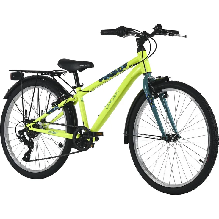 Dacapo BOBBY, 24" Kindervelo mit 7-Gang SHIMANO Schaltung, V-Brakes und Gepäckträger, für Kinder von 130-150 cm