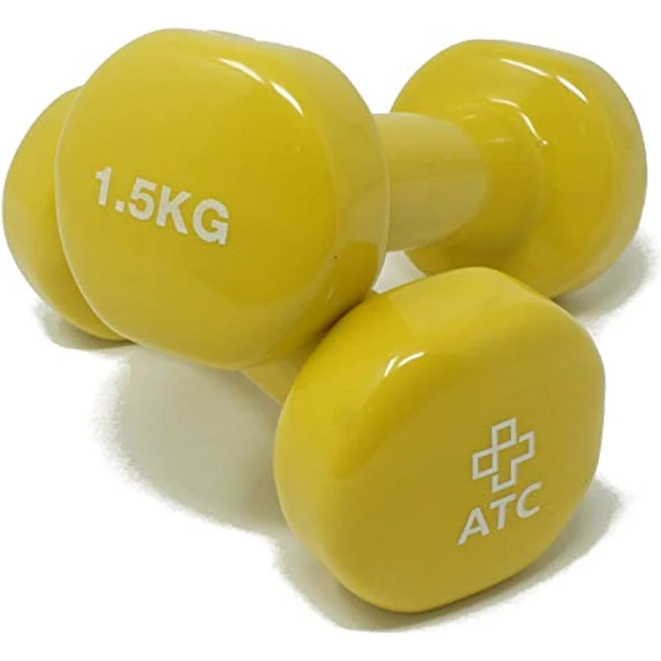 ATC Handels GmbH Hanteln aus Vinyl 1 Paar – Kurzhanteln, Kurzhantelset, Krafttraining, kleine Hanteln für Gymnastik, Rehasport, Fitness und Aerobic, 0,5 kg – Bild 1