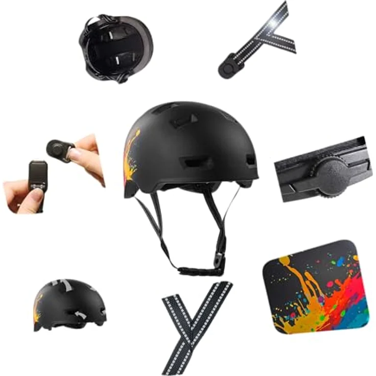 Crazy Safety Rampage Splash, Velohelm für Kinder, 57 - 61 cm, sicher und komfortabel mit attraktivem Design, optimale Belüftung – Bild 5