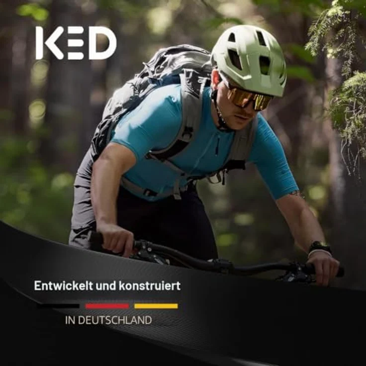 KED Embrace MU-1 Allround Helm für City Trail, verstellbares Visier und Insektenschutznetz, Coral Matt, Größe 54-58 (M) – Bild 5