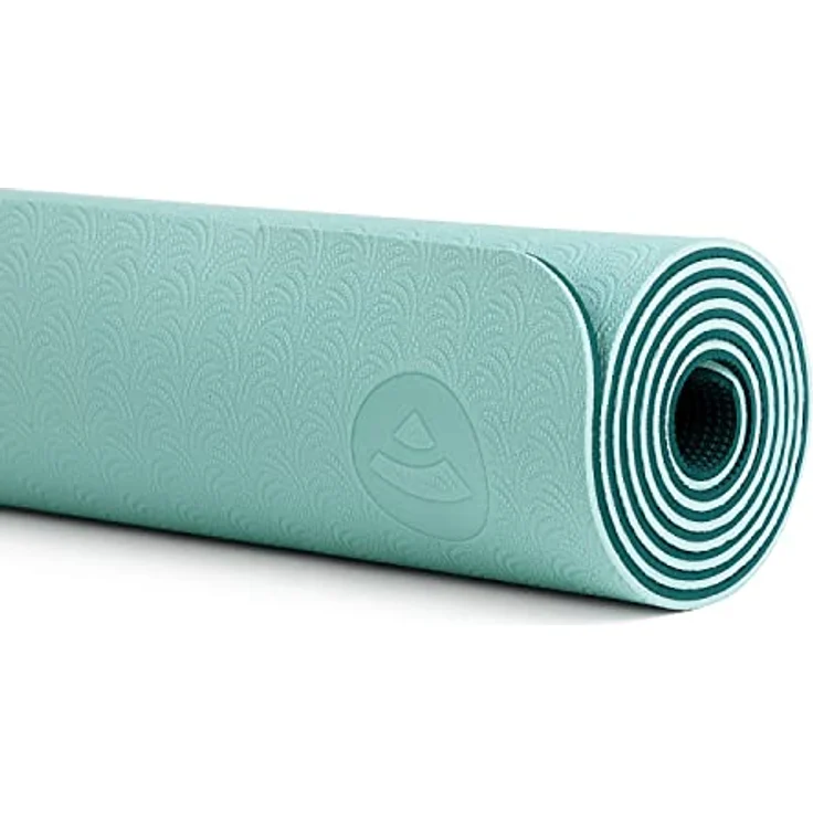 Bodhi Yogamatte Lotus Pro | Rutschfeste Übungsmatte | Hypoallergene Trainingsmatte | aqua/teal – Bild 5
