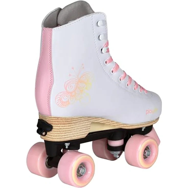Playlife Classic Pale Rose, Rollschuhe für Mädchen, verstellbar Größe 32, Rosa mit gepolstertem Liner und PU-Rädern – Bild 3