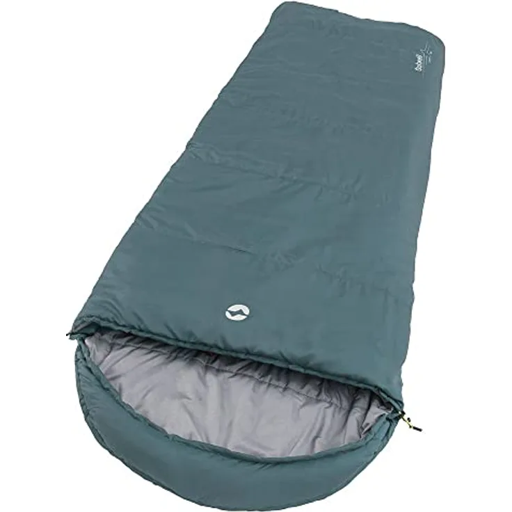 Outwell Campion Lux Sleeping Bag Long, Schlafsack in Teal mit hochwertiger Isolierung und großzügigem Platzangebot