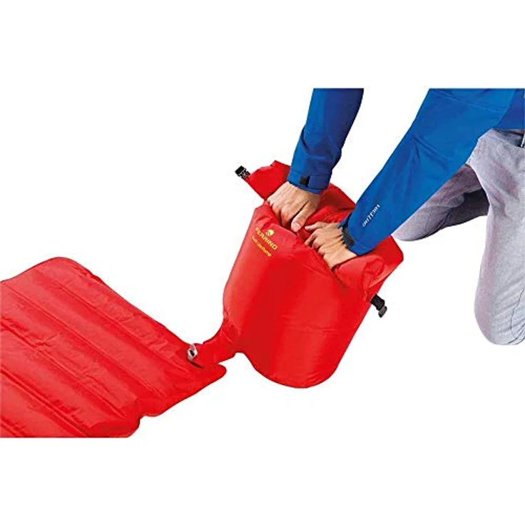 Ferrino Swift Lite, aufblasbare Isomatte mit 8,5 cm Dicke, 185 cm Länge, 60 cm Breite, rot, 550 g leicht – Bild 5