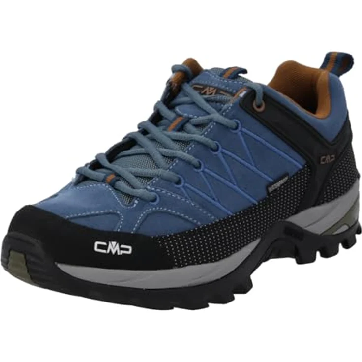 CMP Rigel Low WP, Herren Trekkingschuhe aus Leder, wasserdichter Wanderschuh, blau, Größe 41 – Bild 1