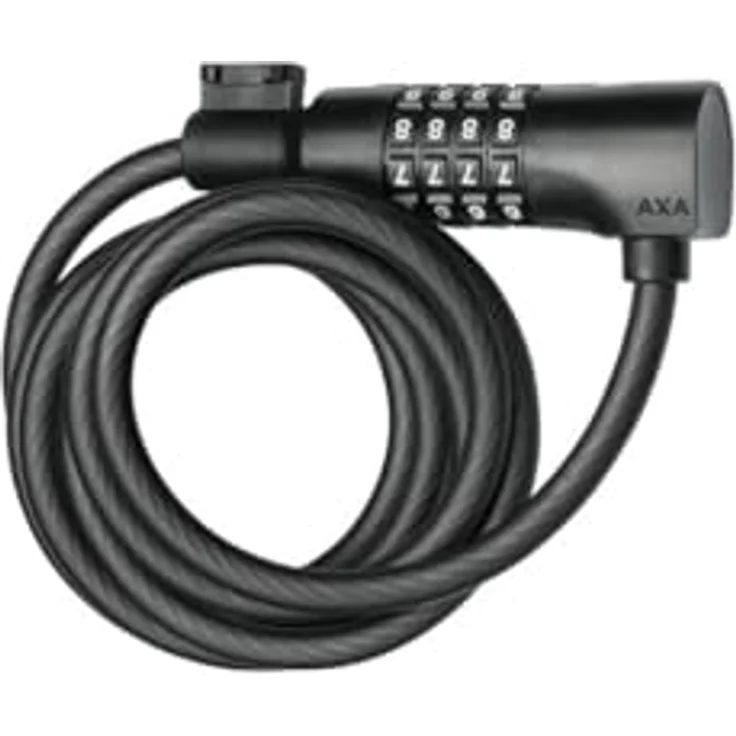 AXA Bike Security Resolute 180/8, Kabelschloss mit 4-Punkt-Zahlencode, 180 cm, schwarz – Bild 2