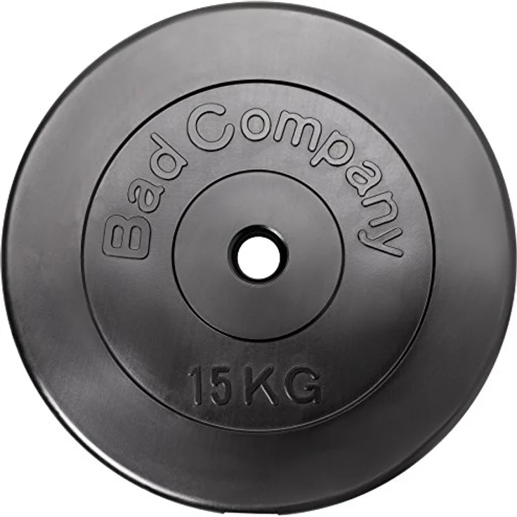 Bad Company Hantelscheiben 30/31 mm Kunststoff 2 x 15 kg I Gewicht 15kg Paarweise I Gewichte für Langhantel und Kurzhantel – Bild 4