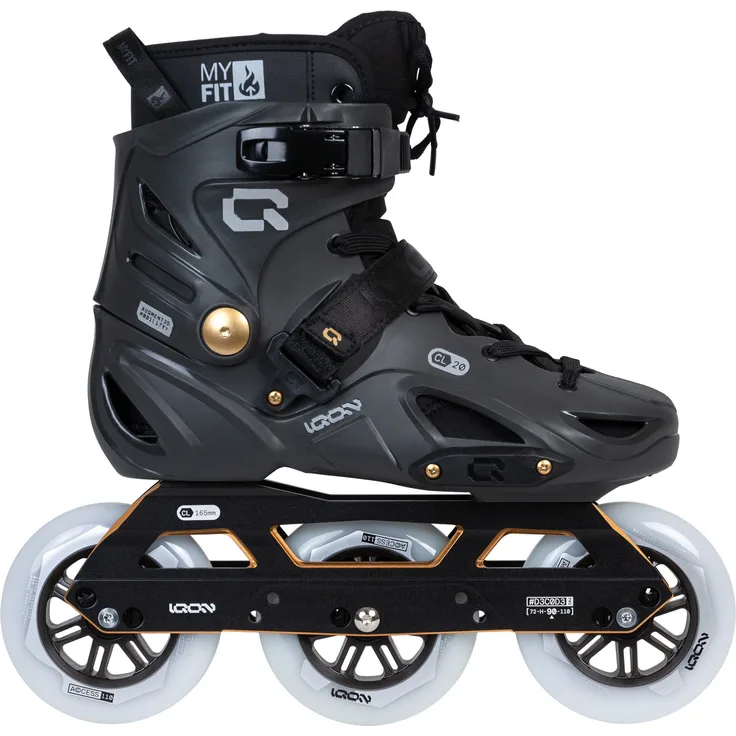 Iqon CL 20 Inline-skates Schwarz EU 37-38 - Leicht, flexibel, 45-Grad-Riemen, mikroadjustierbare Ratschenmanschettenschnalle