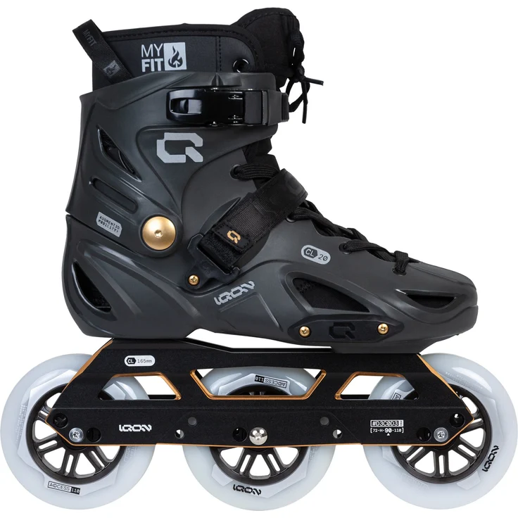 Iqon CL 20 Inline-skates Schwarz EU 37-38 - Leicht, flexibel, 45-Grad-Riemen, mikroadjustierbare Ratschenmanschettenschnalle