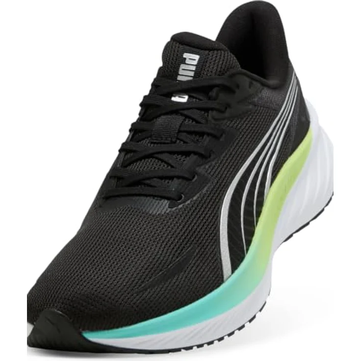 PUMA Pounce Lite 2 Herren Laufschuh, ultraleichter Komfort mit PROTREAD Sohle, Black-Intense Mint-Sunny Lime, Schuhgröße: 44 EU – Bild 7