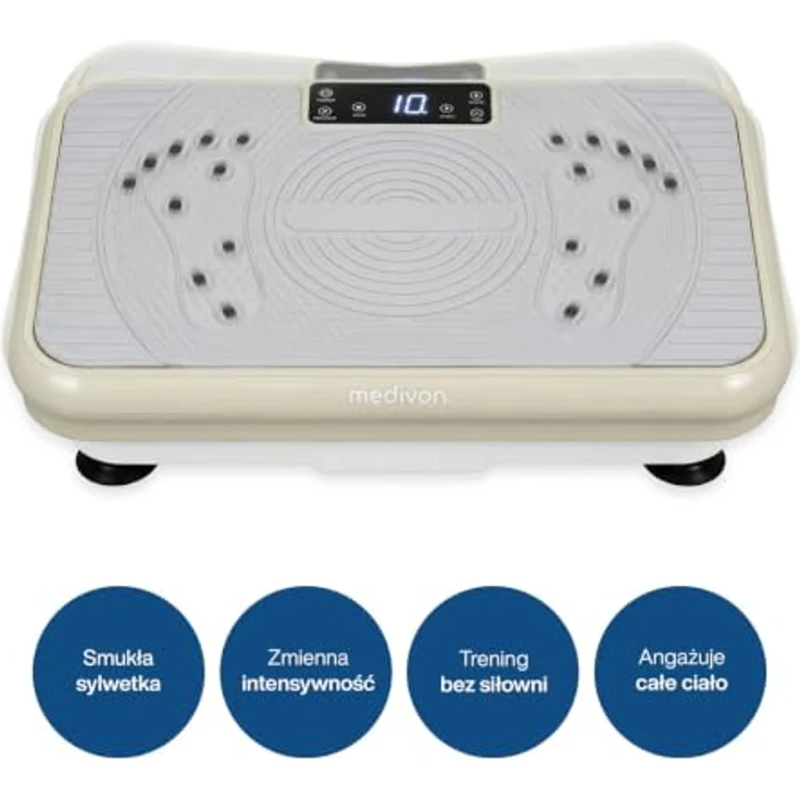 Medivon Oxya Fit Medivon MV-OXYAFIT, Vibrationsplattform für effektive Ganzkörper-Workouts, 99 Intensitätsstufen, inklusive Widerstandsbänder und Fernbedienung – Bild 5
