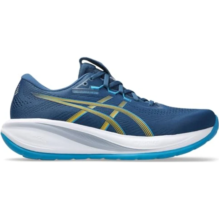 Asics Gel-Cumulus 28, Laufschuhe für Herren mit GEL-Dämpfung, FluidRide-Zwischensohle, Dunkelblau, Größe 44 – Bild 2