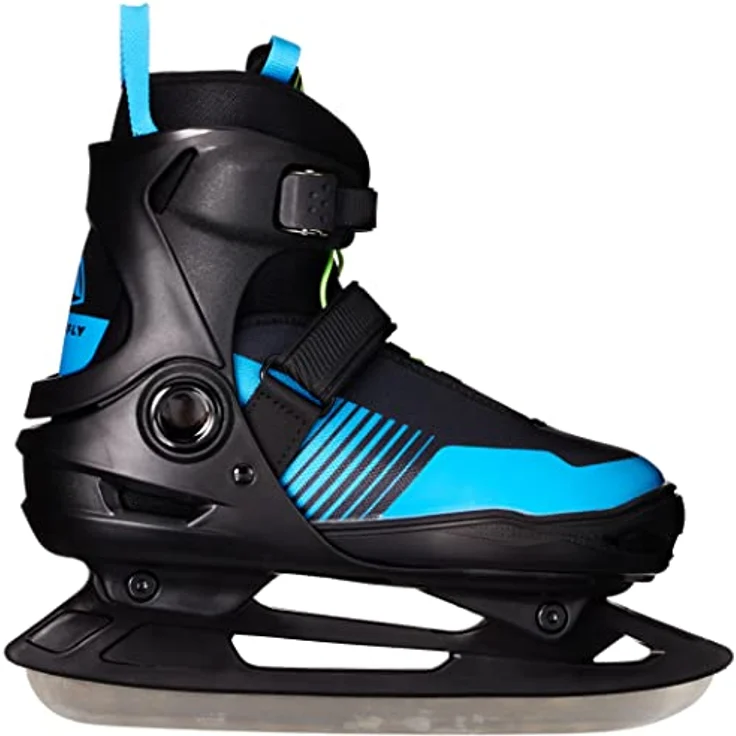 FIREFLY Unisex Jugend Flash IV Eishockeyschuhe, Black/Blue/Green, 33 - Speed Lacing-System, Powerstrap-Schnalle, hohe Wärmedämmung – Bild 2