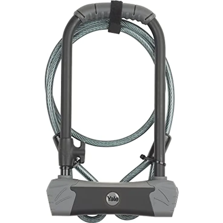 Yale Veloschloss, 120 cm Bügelschloss mit Sicherheitskabel und maximaler Schutzklasse
