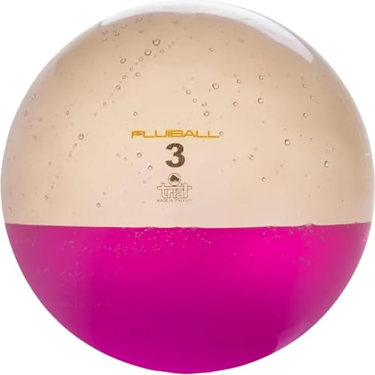 Trial Fluiball, Medizinball (3 kg, 230 mm), pink, aus robustem Silikon mit Flüssigkeitsfüllung – Bild 1