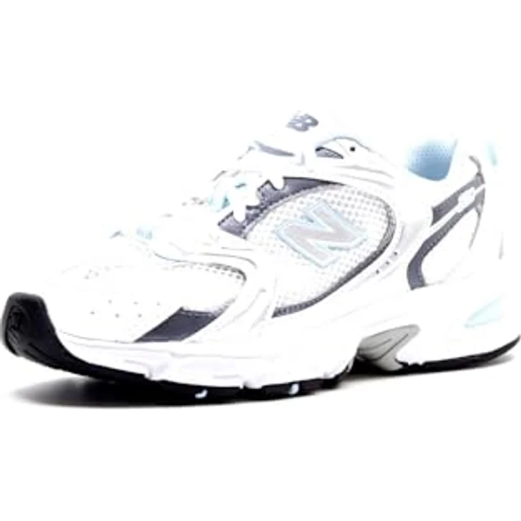 New Balance 530 Herren-Sneaker, Laufschuh mit ABZORB-Dämpfung, weiß/light chrome blue, Größe 42 – Bild 8