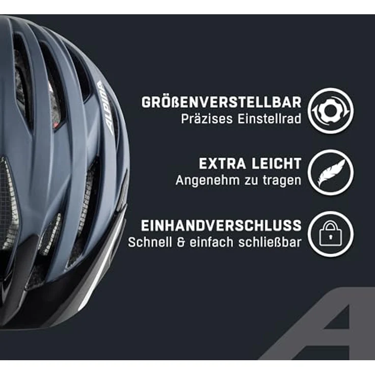 Alpina Haga Indigo Matt, Größe 58 - 63 cm - Fahrradhelm, Farbe Blau – Bild 4