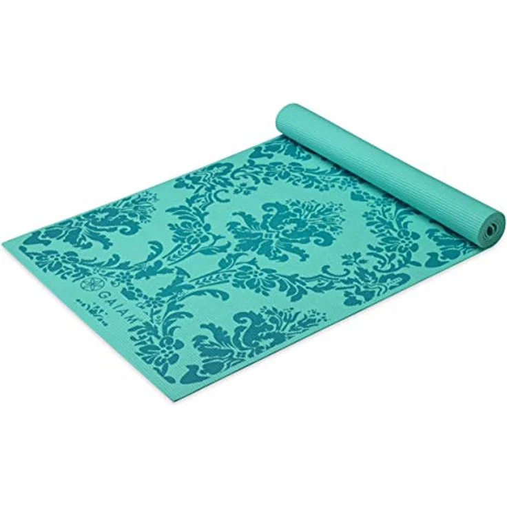 Gaiam Neo-Baroque Yoga Matte Blues, rutschfeste Oberfläche, 68" x 24" x 4mm, Unisex, PVC-frei – Bild 1