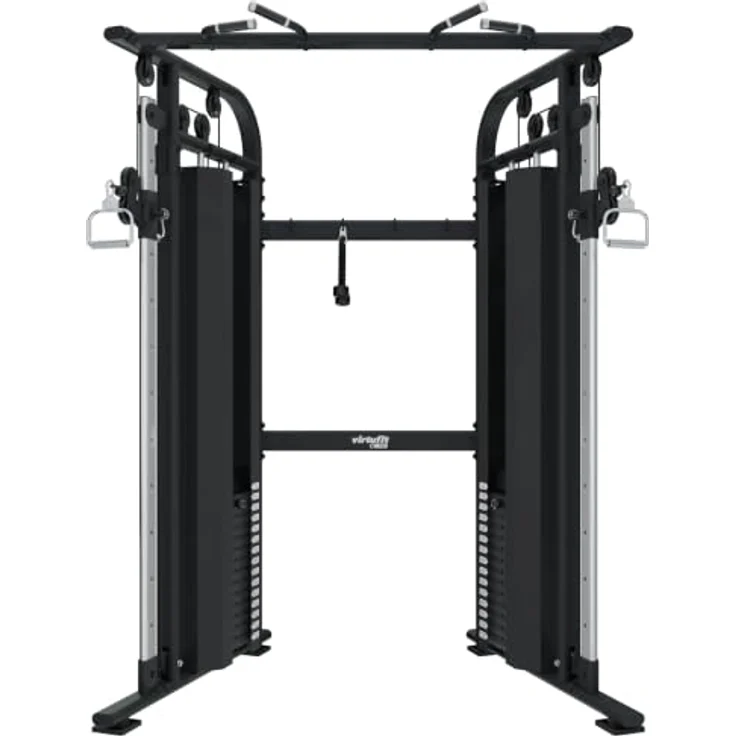 VirtuFit CC100 Kabelzug-Crossover, Funktionstrainer mit 2 x 75 kg Gewichtsstapeln und 11 verstellbaren Höhen, robuste Stahlkonstruktion – Bild 1