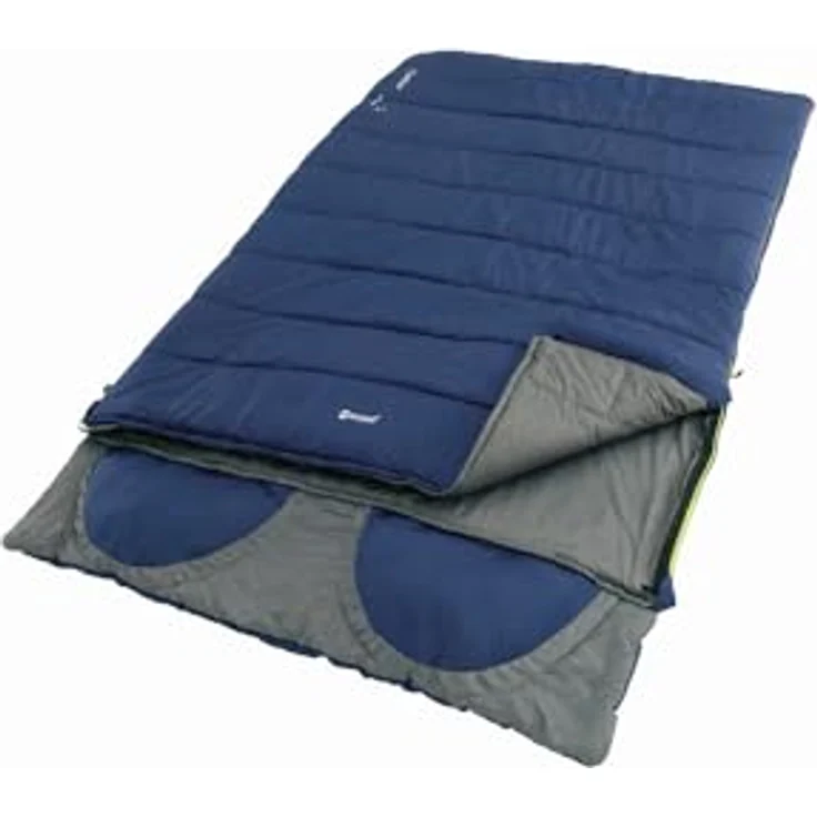 Outwell Contour Lux Double, Schlafsack für zwei, 220 cm, mit integrierten Kissen und Reißverschlusskapuze – Bild 1