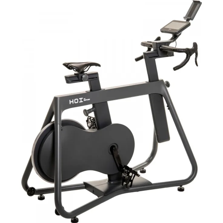 Kettler Indoor Bike Frame Plus Stone, Ergometer mit 1000 Watt Maximalwiderstand, Induktionsbremssystem und 7-Zoll Touchscreen