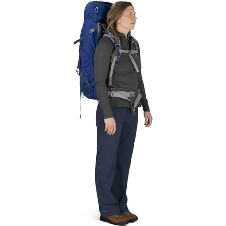 Osprey Ariel 65 WXS-S, Wanderrucksack mit 75 cm Volumen, ceramic blue – Bild 7