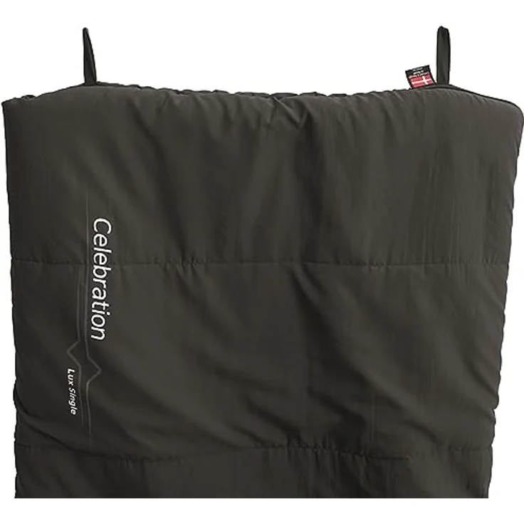 Outwell Celebration Lux, Schlafsack Schwarz, Einzel-225 x 80 cm mit gedämmter Kopfstütze und leicht zu öffnendem Reißverschluss – Bild 4