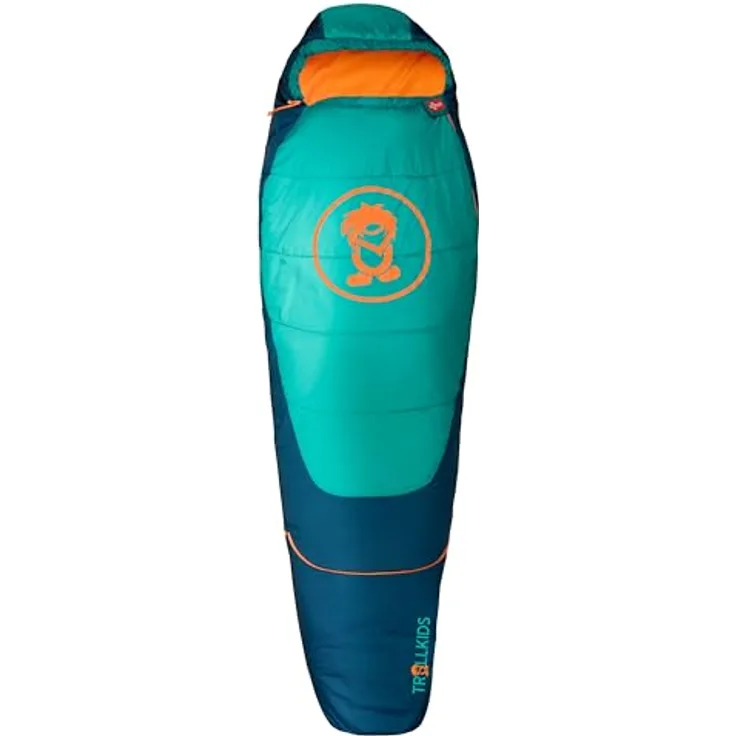 Trollkids Kid's Femund 3in1, Schlafsack für Kinder mit Fleece-Innenschlafsack, Sea Green und Madeira Blue