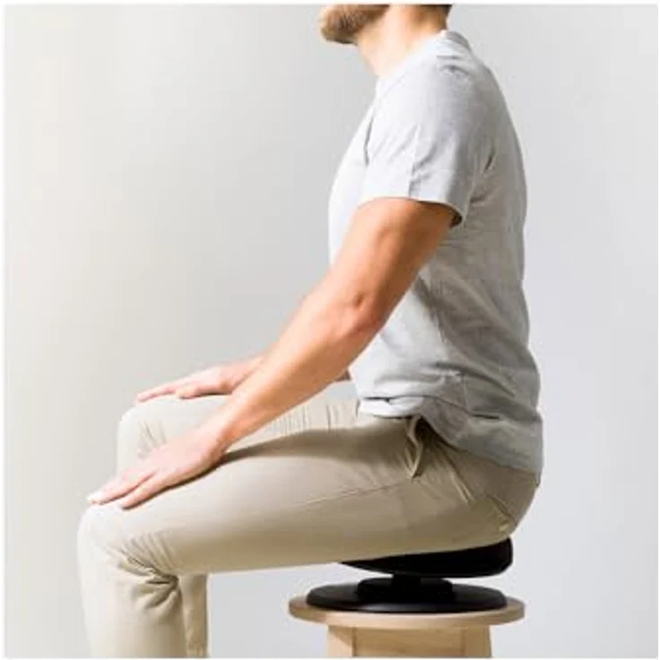 Swedish Posture Balancetrainer Swedish Posture Balance Core Trainingssitz für Rumpfmuskulatur, Beckenmuskulatur, bewegliche Oberfläche, Grau – Bild 6