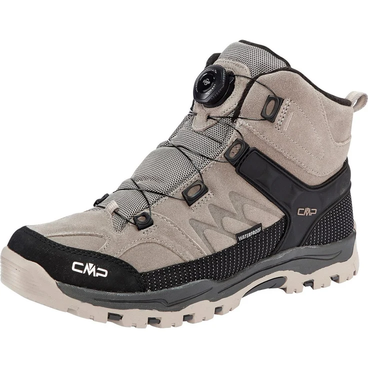 CMP KIDS KIRUNA MID FITGO FLEECE WP, wasserdichter Outdoorschuh mit knöchelhohem Schaft und profiliertem Gummi-Laufsohle